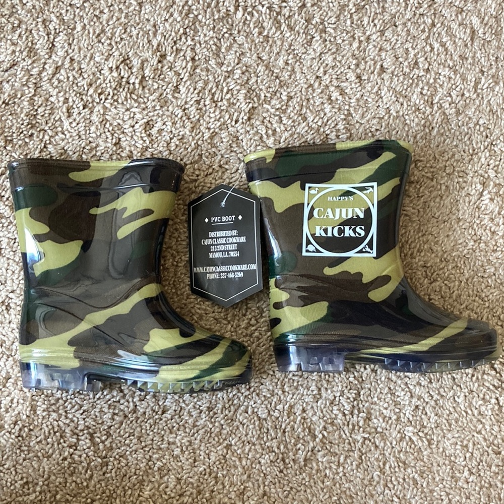 Cajun Kicks Camo Rainboots Toddler size 5